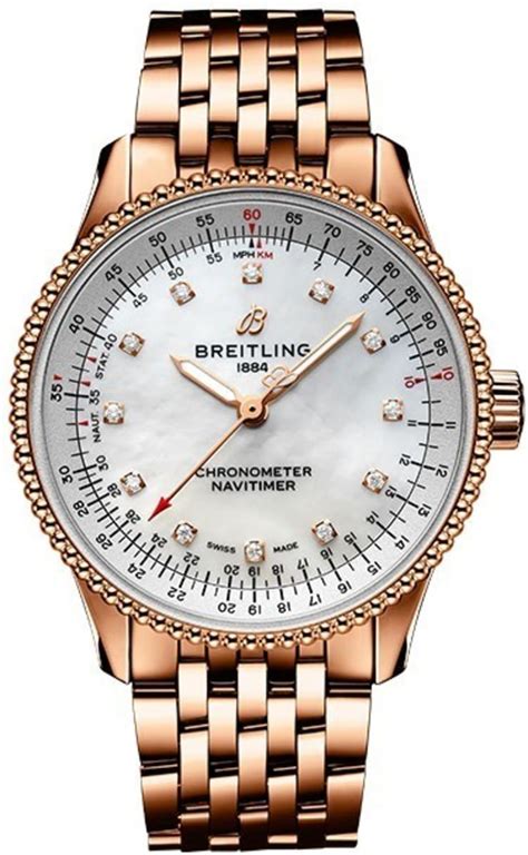 rose gold breitling women's watches|breitling navitimer rose gold.